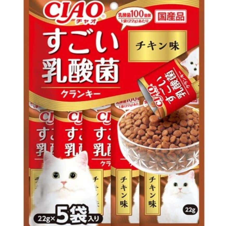 CIAO 貓糧 日本100億個乳酸菌系列 雞肉味 22g 5袋入 (啡) (P-234)
