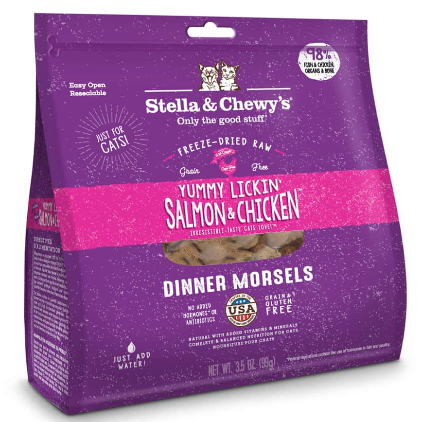 Stella & Chewy's 貓糧 Dinner Morsels 凍乾生肉主食糧 三文魚及雞肉配方